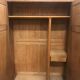 Armoire penderie vintage chêne massif 1950