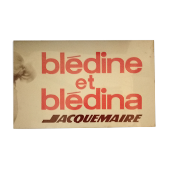 Plaque en tôle bledina vintage