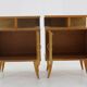 1960s Pair of Nightstands in Ash Finish , Italy