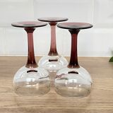 Set of 3 stemmed glasses