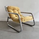 Vintage yellow Bauhaus armchair