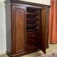 19th-century Victorian English bedroom wardrobe in mahogany.
