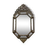 Mirror with embossed brass glazing beads, Napoleon III period, circa 1850