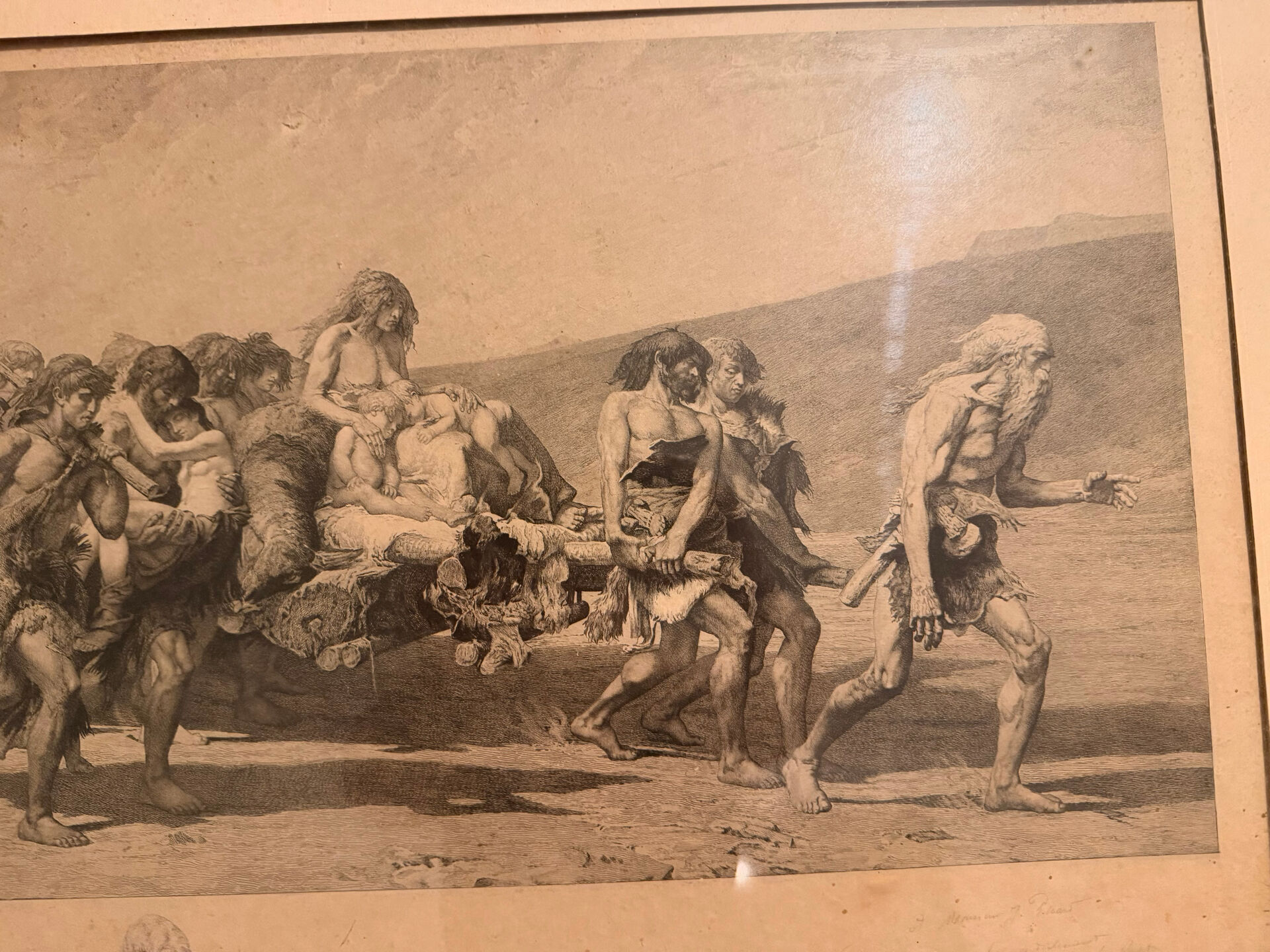 Lithographie inspirée de « la conscience » de Victor Hugo