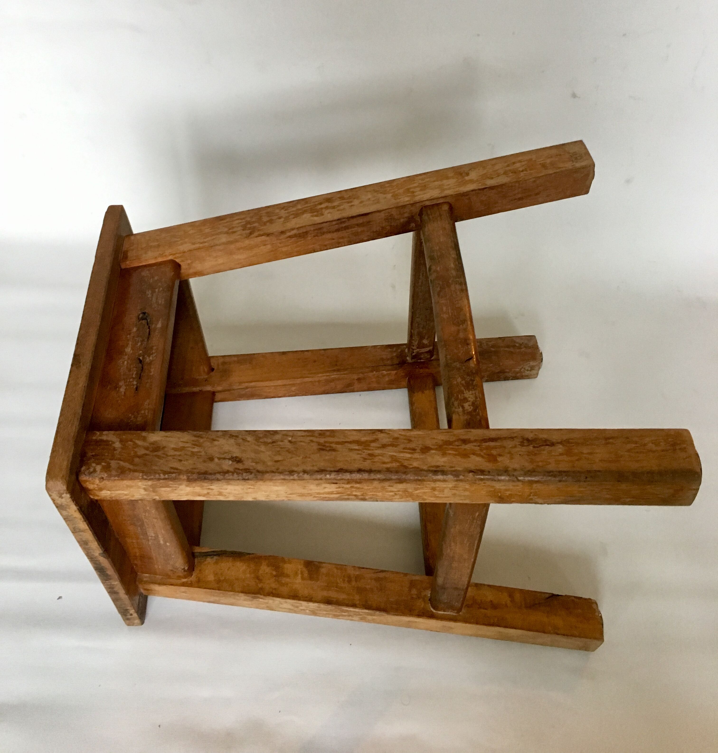 Massive wooden stool