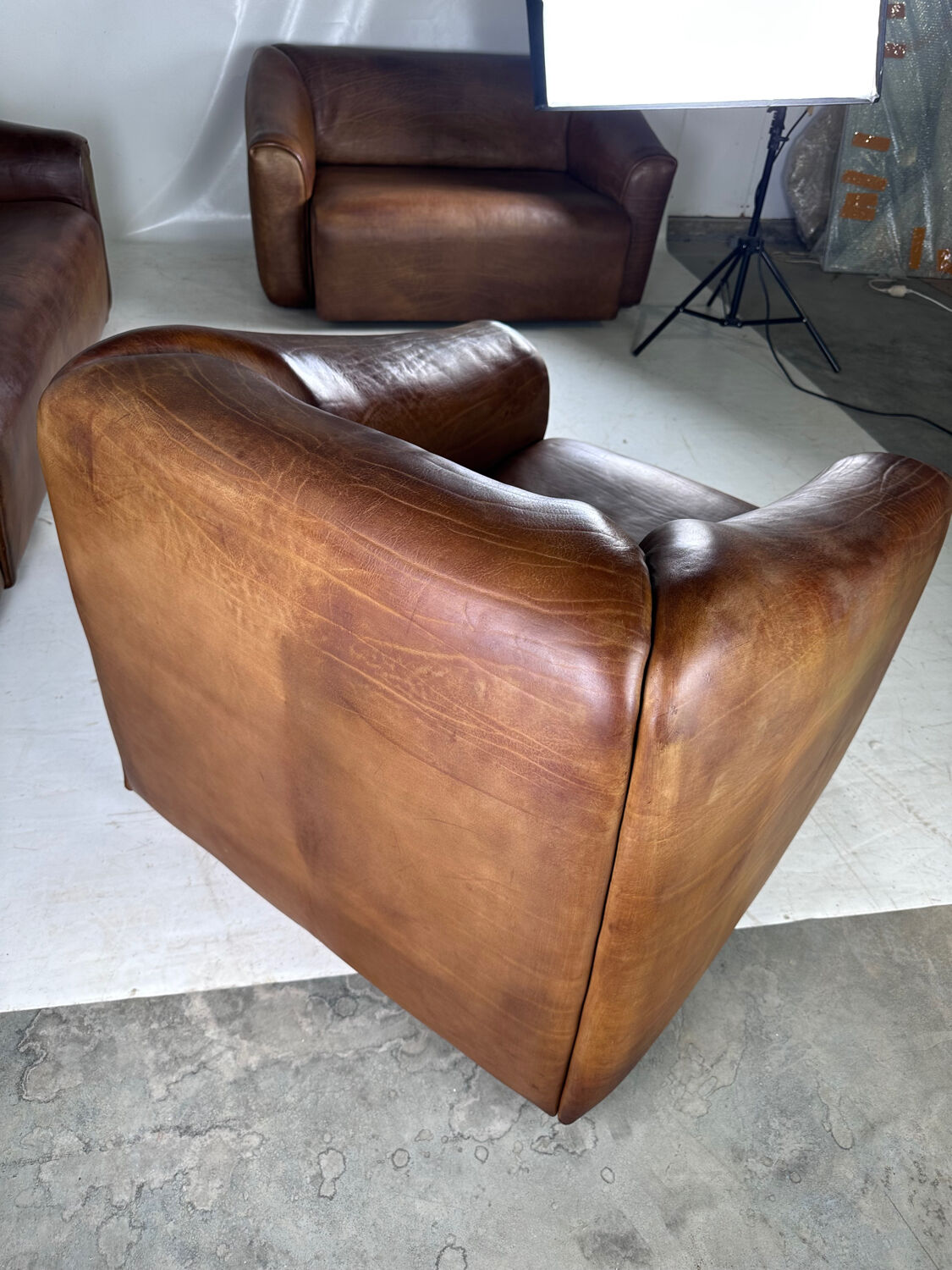 Leather sofa by DE SEDE