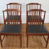 Set of 4 vintage Scandinavian teak Breox chairs, 1960
