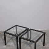 Pair of Pierre Vandel Paris side tables, 1970s