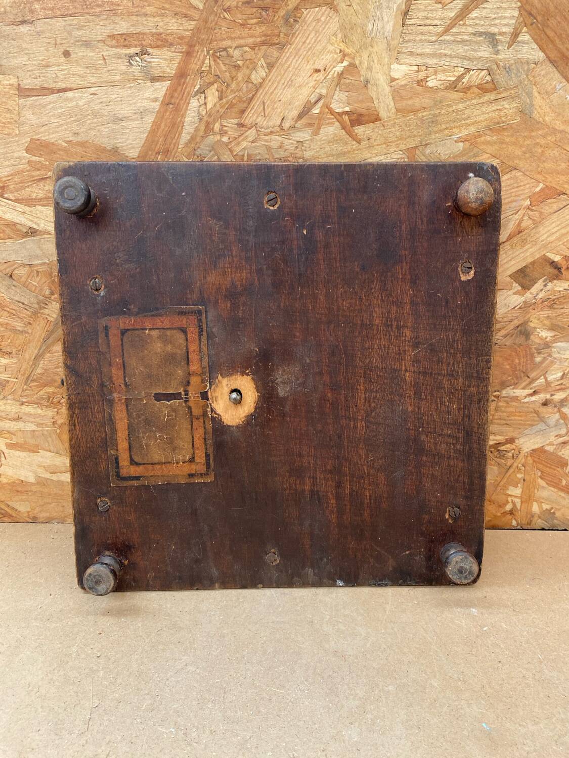 Antique painted ceramic musical coaster chateau chaumont/loire