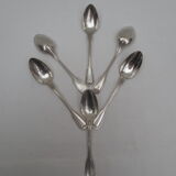 Series of 6 silver spoons of classic style