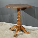 Small Walnut Pedestal Table, Louis Philippe Period – 2nd Part 19th