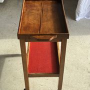 Wooden rolling trolley with removable top H66 75x35