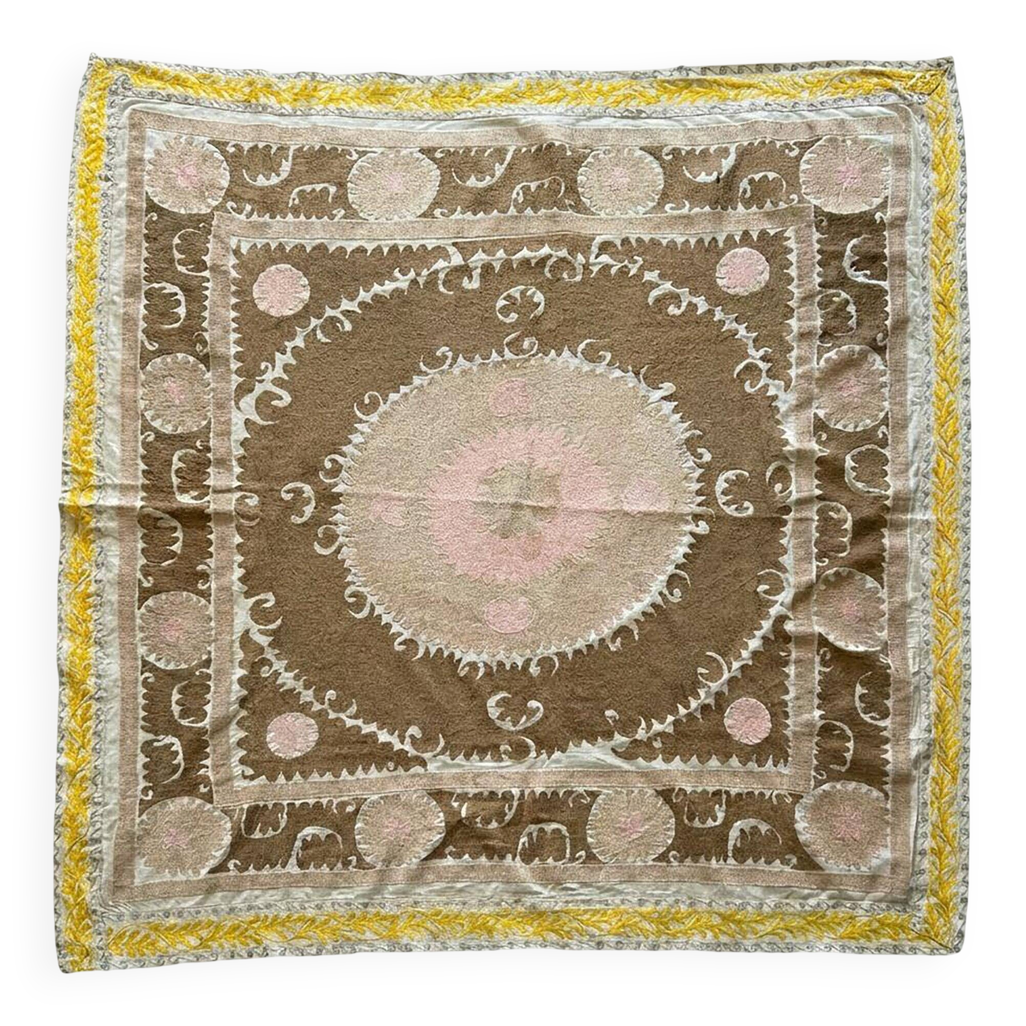 Vintage hand-embroidered tablecloth 156x162 cm