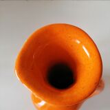 Orange terracotta vase