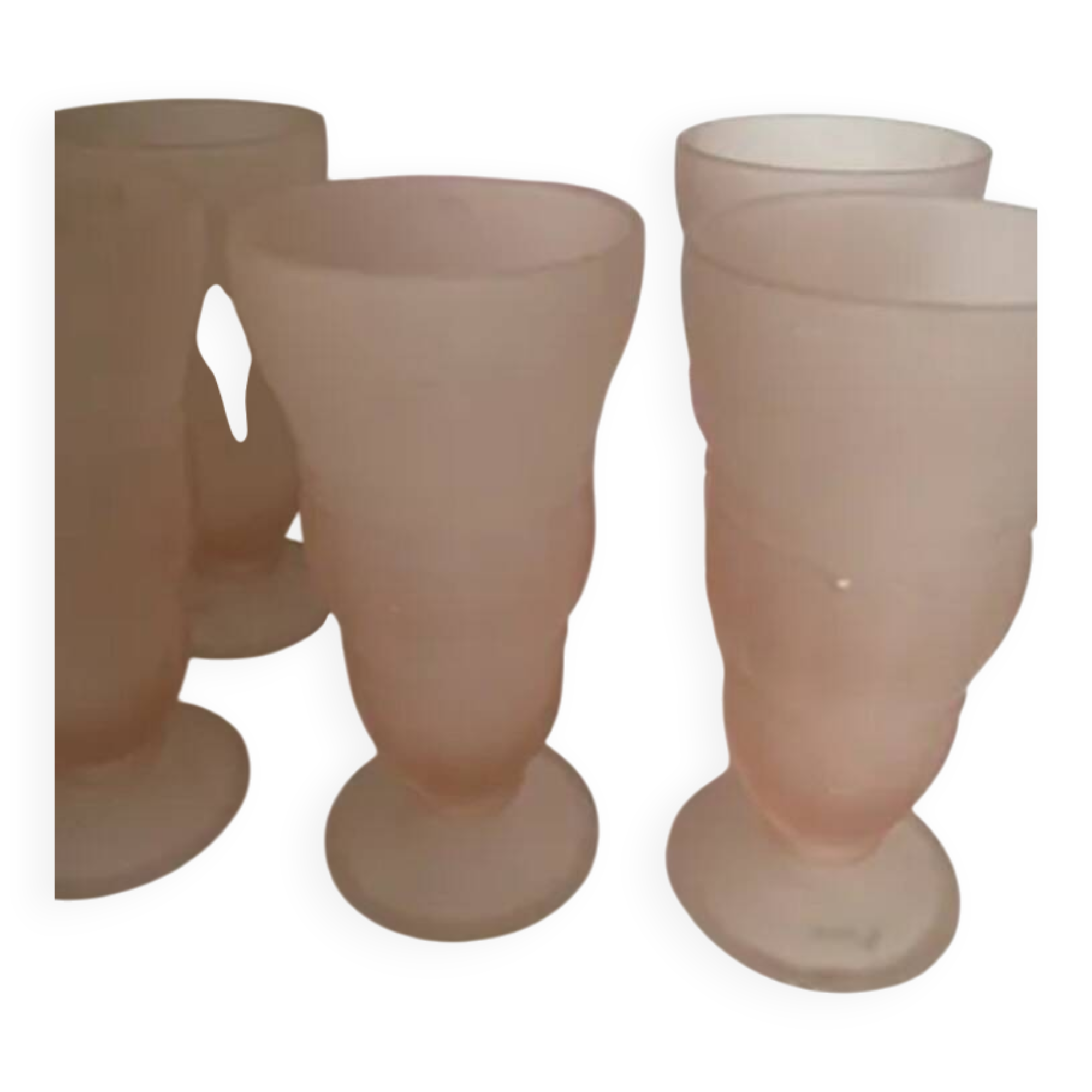 Set of 5 glasses for smoothies/cocktails or ice cream.