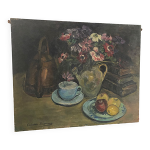 Nature morte signée