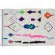 Colorful Berber carpet 207 x 128cm