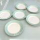 Set 6 flat plates fine earthenware Lunéville Meudon