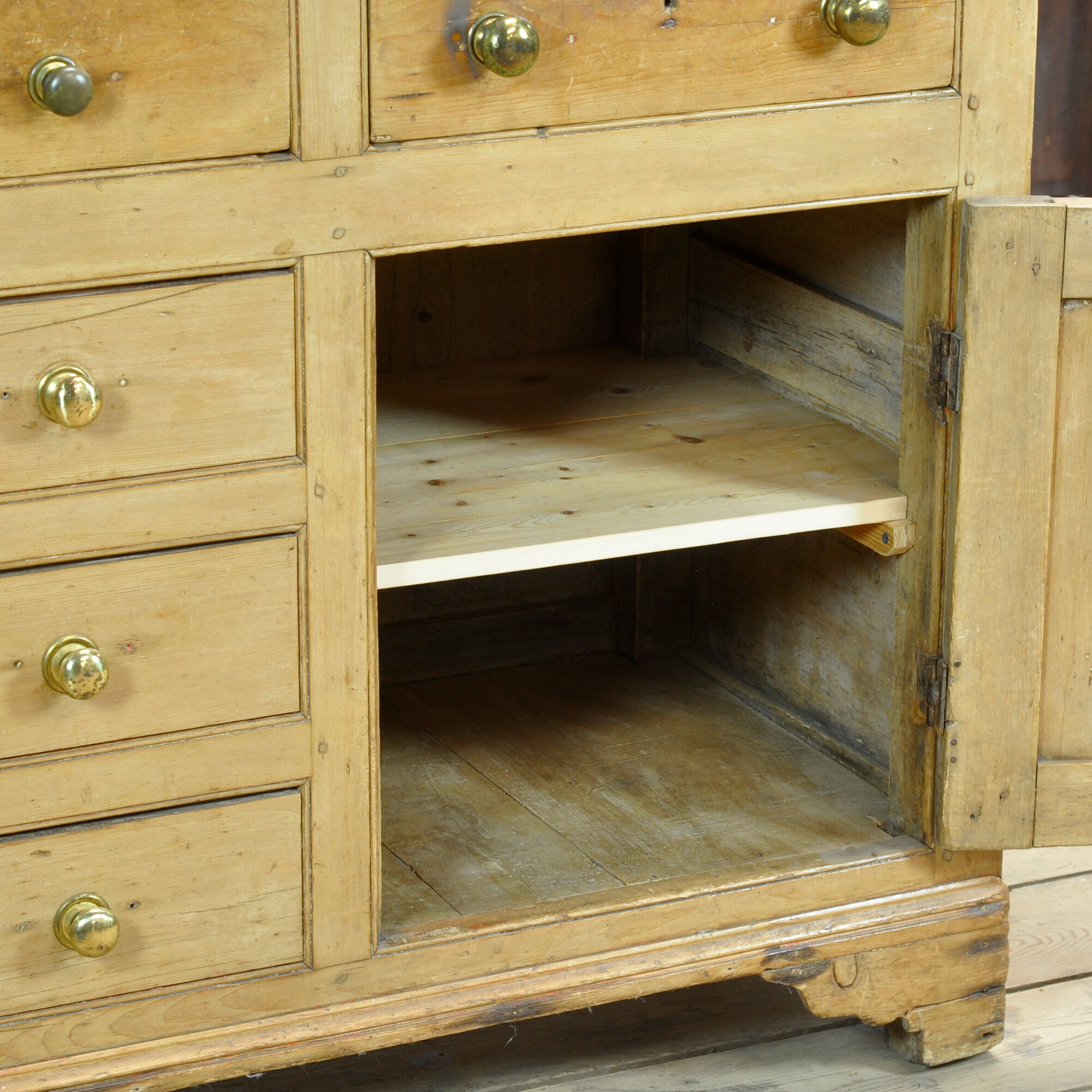 Pine buffet cabinet, circa 1850