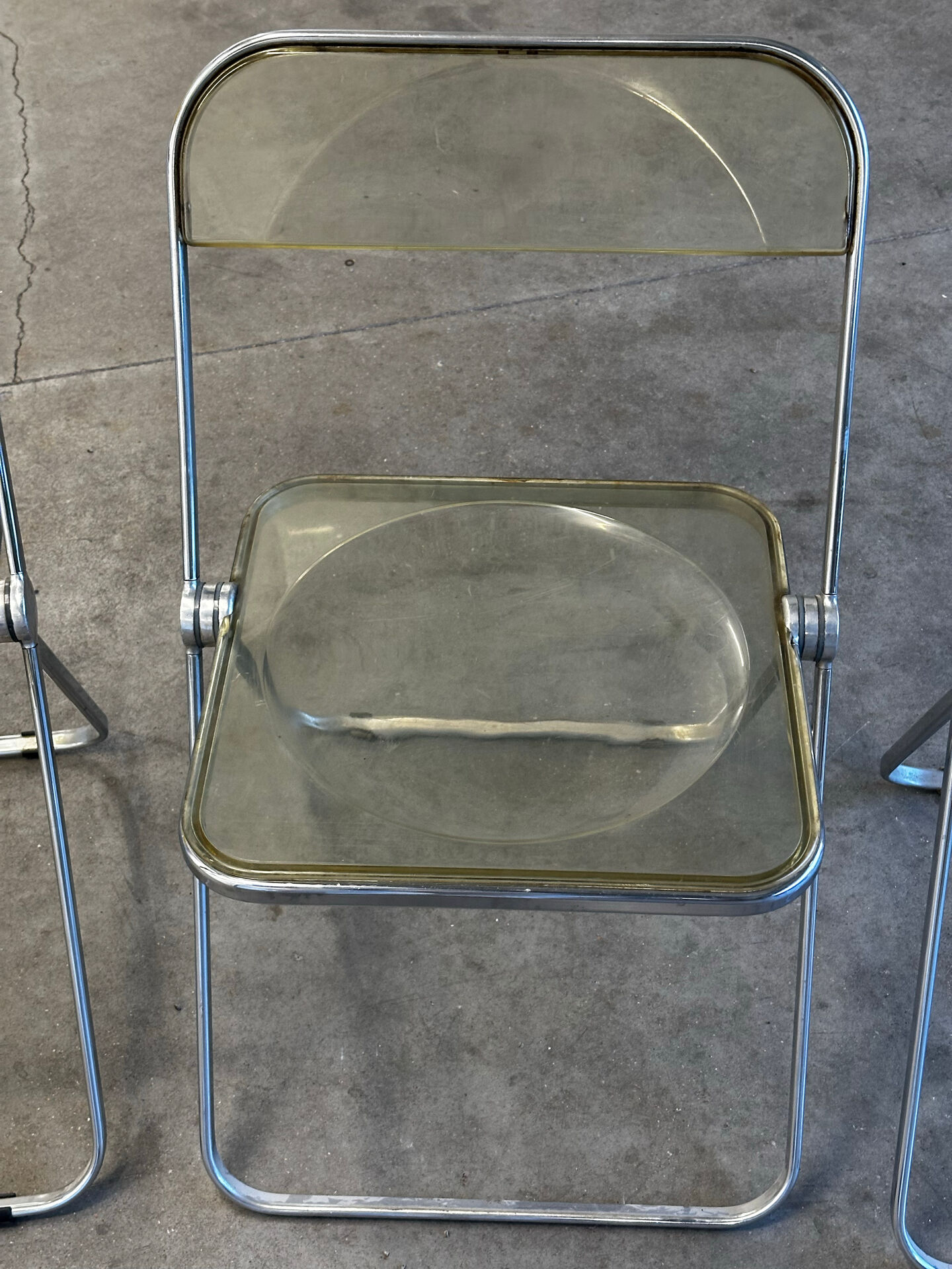 Suite de 3 chaises pliantes Plia par Giancarlo Piretti pour Castelli