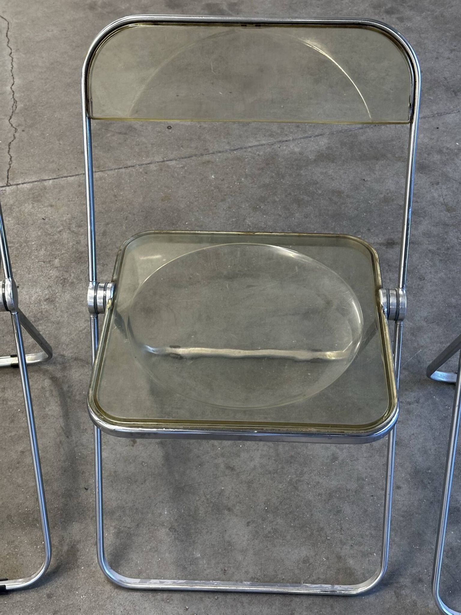 Suite de 3 chaises pliantes Plia par Giancarlo Piretti pour Castelli