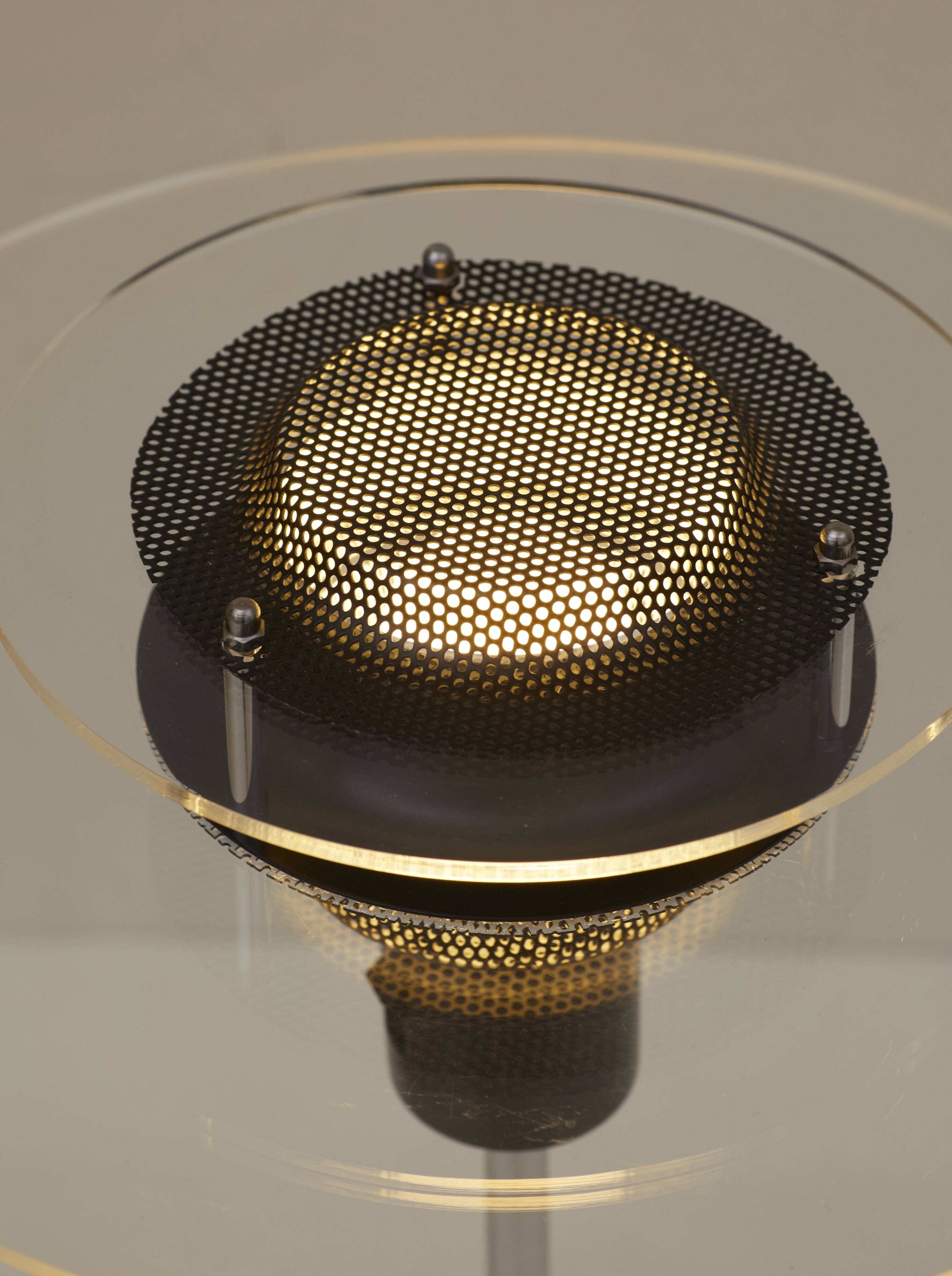 Postmodern lamp in metal and plexiglass Cirkel vintage Ikea 1990