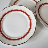 Porcelain plates made in France gilding