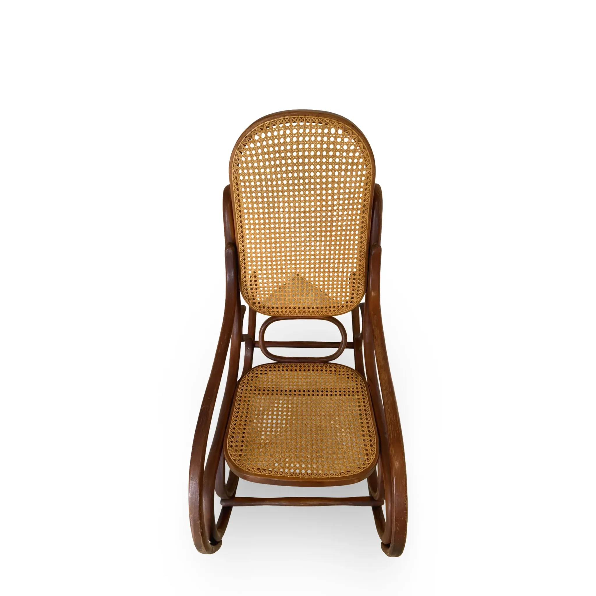Vintage Bentwood Rocking Chair in the Thonet Tradition, by FMG, 1940s/