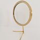 Mid century vanity brass  table mirror von vereinigte werkstätten münchen germany 1960s
