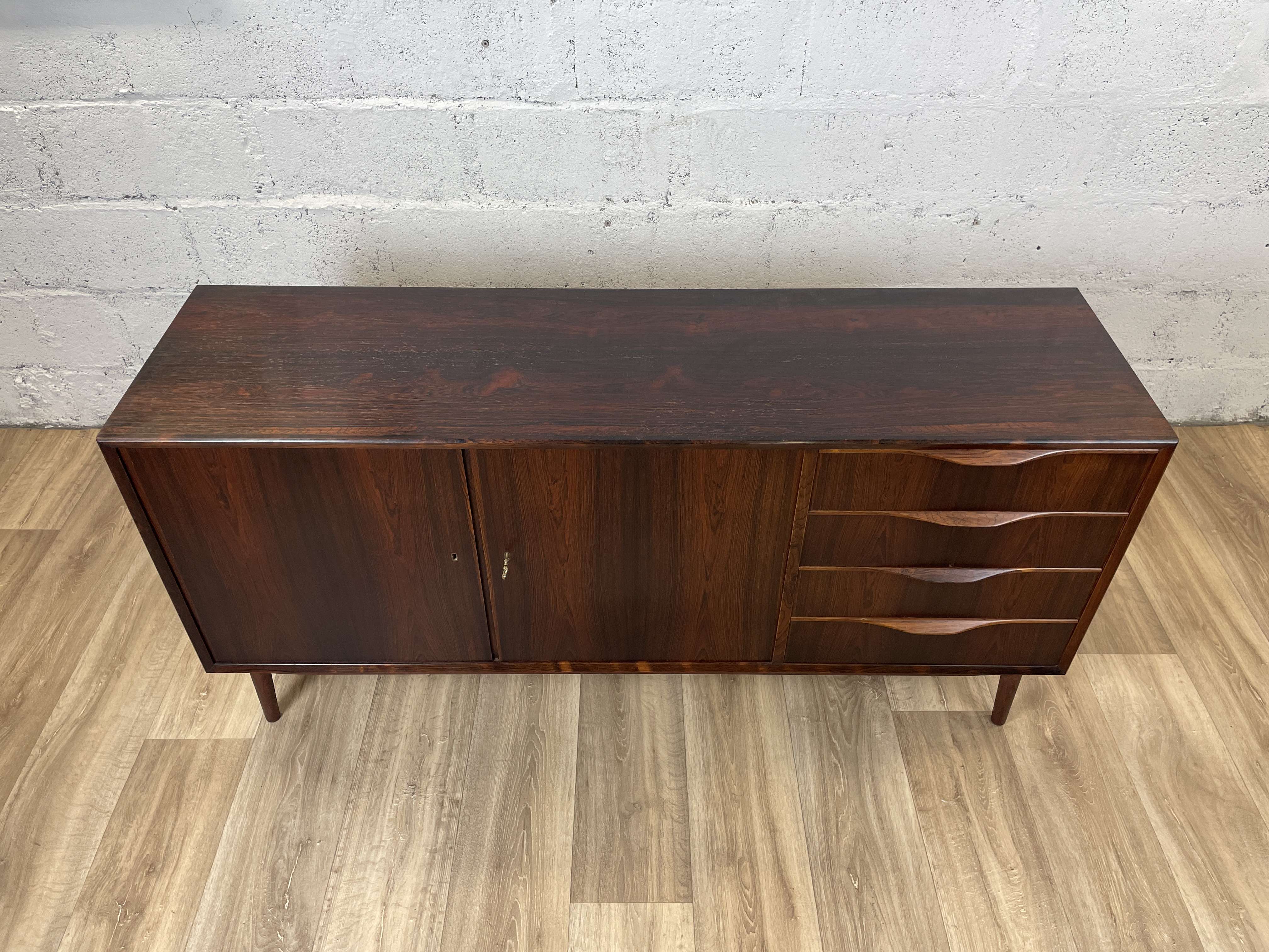 Scandinavian rosewood sideboard by Erling Torvits, 60s