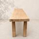 Old solid wood bench – brutalist / wabi-sabi spirit