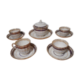 English porcelain cup service ROYAL CROWN DERBY 19th century