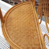 Rattan wall shelf