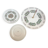 Gien earthenware cheese service 7 pieces including 6 plates + tray