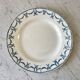 round dish in blue Iron Earth U&C Digoin Sarreguemines model Les Ternes late 19th century