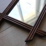 Rectangular wooden mirror 33 X 27 cm