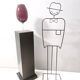 Vintage Crimson Hand-Blown Glass Vase, Empoli, Italy