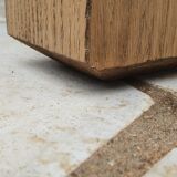 Loom table in solid oak 240 x 58 cm. 1920.