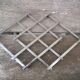 Modernist design foldable trivet in silver metal Jacques Adnet 1940/1950