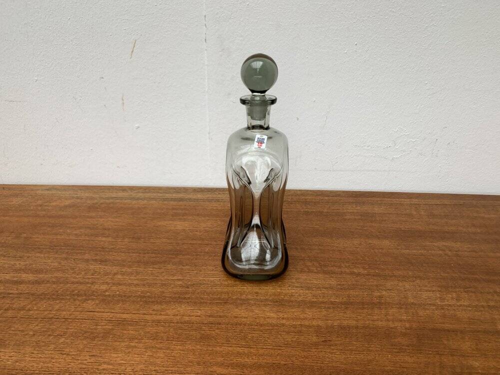 Large Danish Kluk Kluk Bottle in Glass from Holmegaard, 1970s