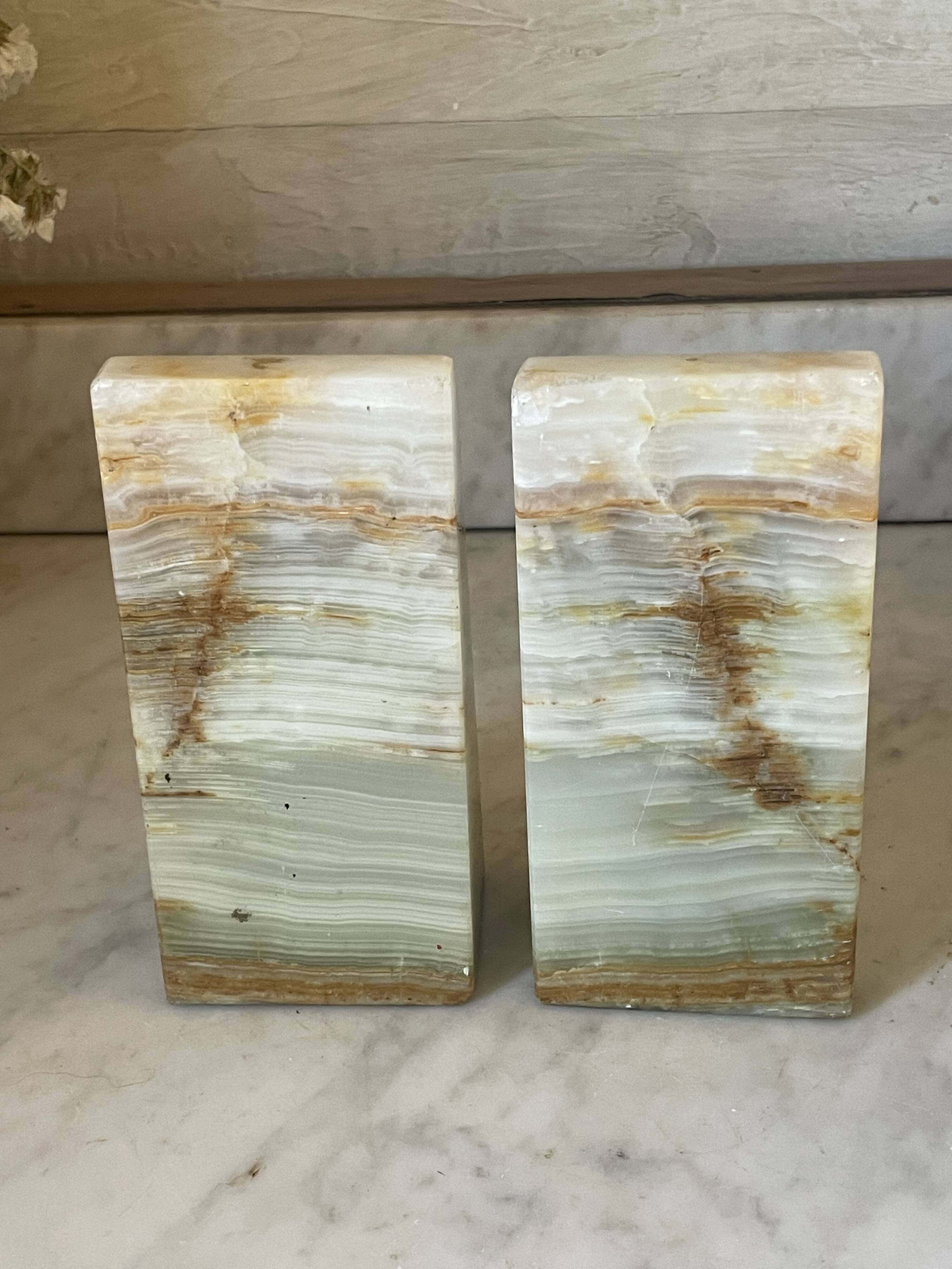 pair of Art Deco onyx bookends
