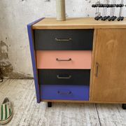 Colorful chest of drawers furniture 60s