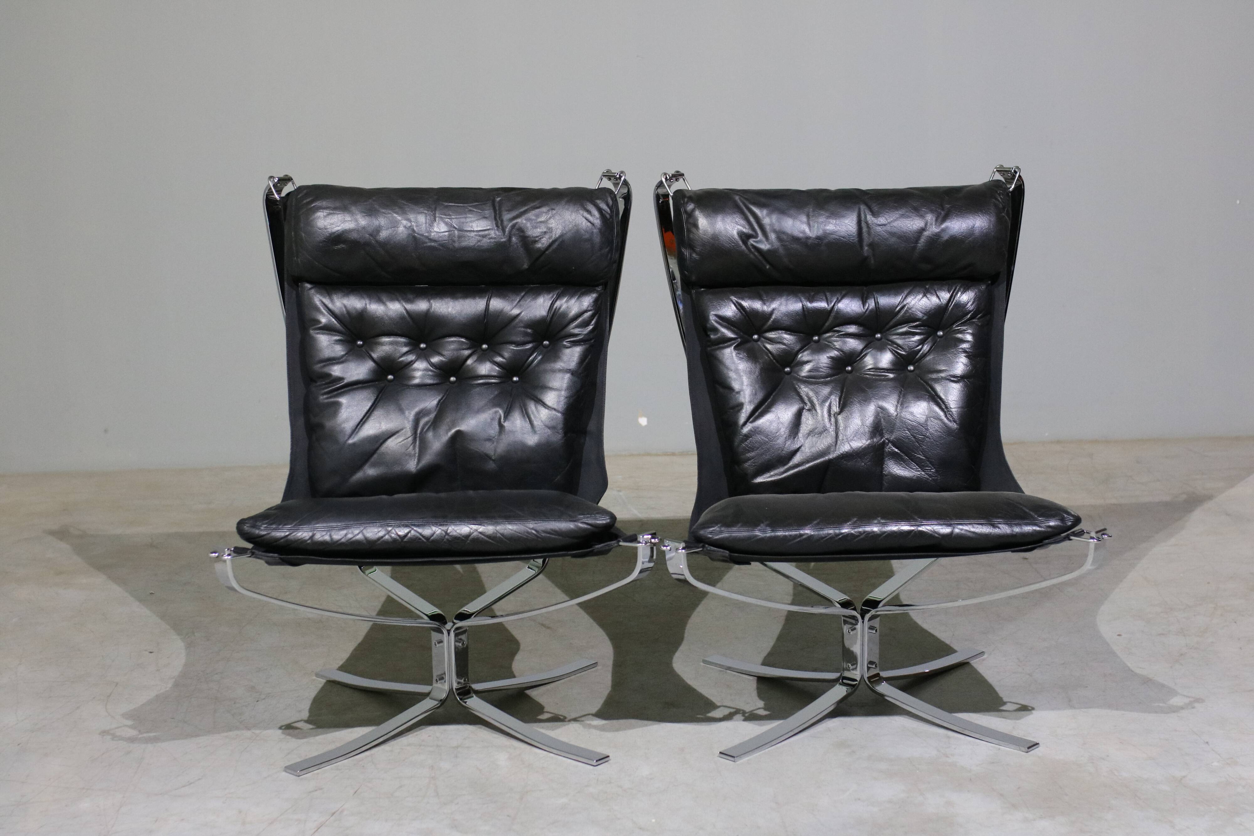 Set of Model Falcon Lounge Chairs by Sigurd Ressel for Vatne Mobler