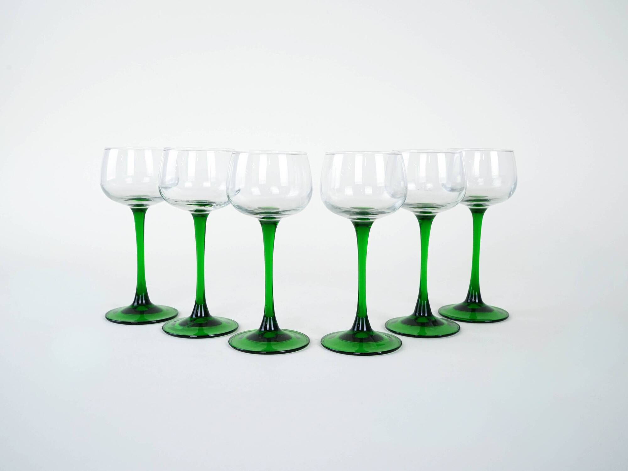 Set of wine glasses, Italian design, 1970s, production: Italy