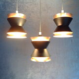 3 Trava pendants by Carl Thore for Granhaga Metallindustri. Sweden. 1960/70's