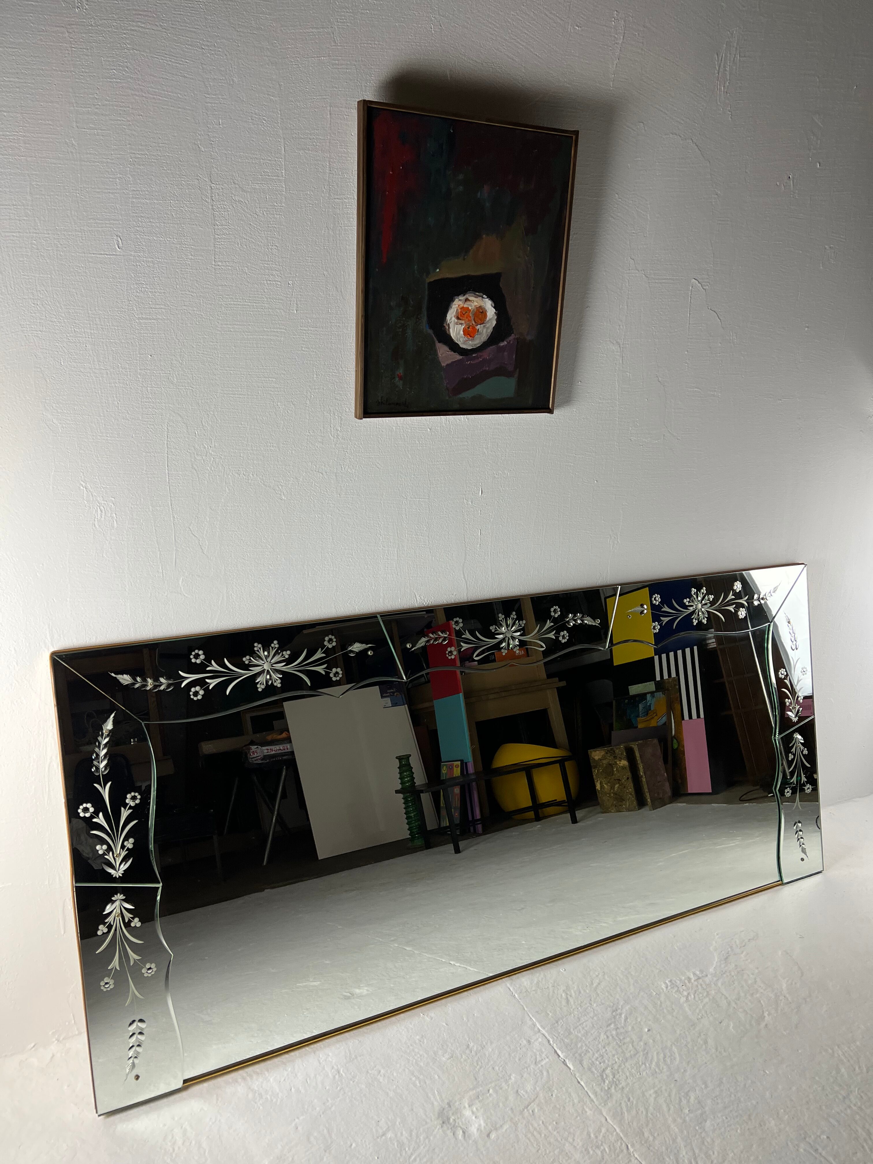 Venetian mirror 60s, 200 x 91 cm