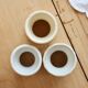 3 mismatched vintage diabolo egg cups in earthenware