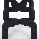 Vintage black Terje Ekstrøm Ekstrem armchair Stokke Varier