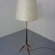 Tripod Teak & Copper Floor Lamp from Fog & Mørup, 1960s