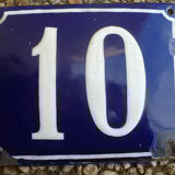 Enamelled plate numbered 10